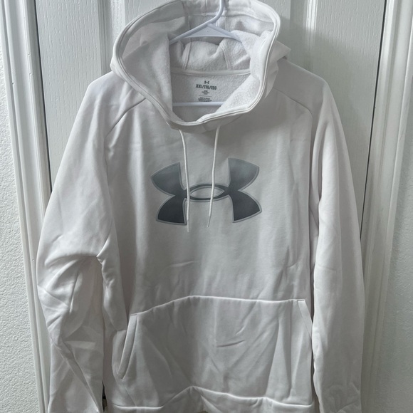 Under Armour Other - NWOT Under Armour Rival Fleece Big Logo Hoodie Men's XXL White